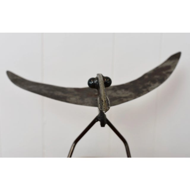 Brutalist Mid Century Steel Brutalist Bird Table Sculpture For Sale - Image 3 of 12