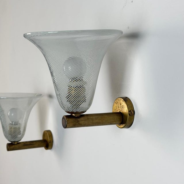 Torcello Wall Sconces attributed to Carlo Scarpa for Venini, 1940s, Set of 2 For Sale - Image 12 of 18