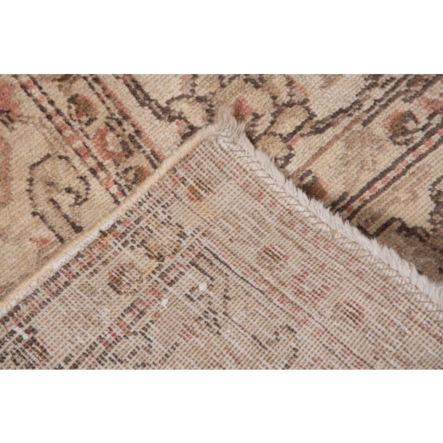 Tribal Doris Leslie Blau Antique Tabriz Allover Floral Cream Beige Rug - c. 1920 For Sale - Image 3 of 7