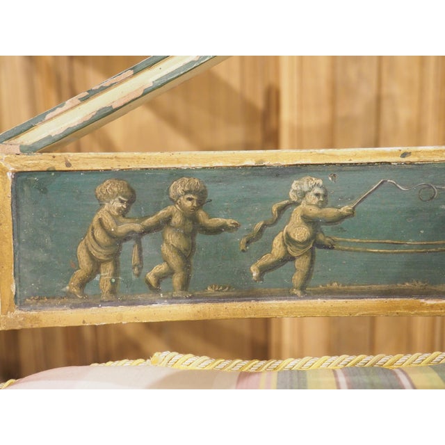 Pair of Northern Italian Neoclassical Painted Wooden Armchairs, Circa 1830s For Sale - Image 14 of 18
