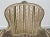 Wood Painted Wood Arm Chair Vintage Venetian Style Carved Cream Green Floral Stripe For Sale - Image 7 of 13