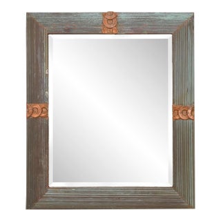 Handcrafted Copper Gutter Wall Mirror For Sale