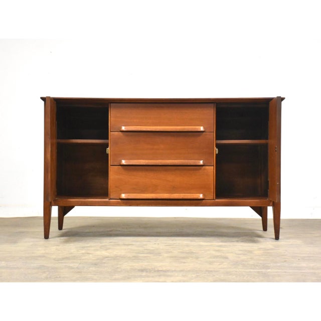 Walnut And Burl Credenza By Stanley Chairish
