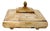 1970s Maitland Smith Style Bone Inlaid Box With Brass Finial For Sale