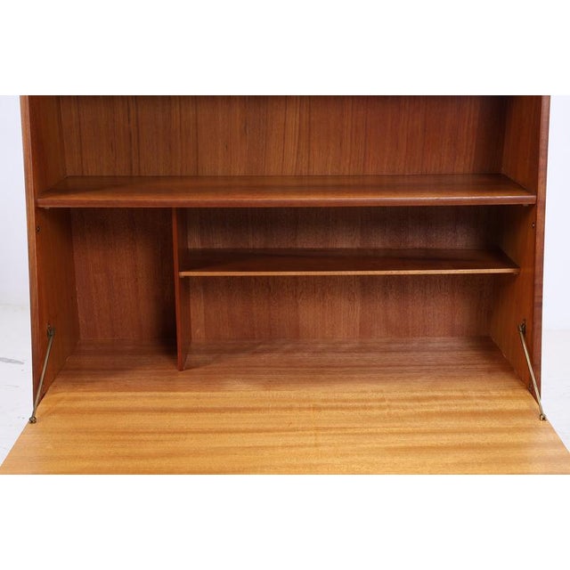 Vintage Teak Cabinet with Secretary and Sliding Doors For Sale - Image 9 of 16