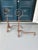 Antique Wrought Iron Andirons | Hand-Forged Scrollwork Fireplace Dogs | 26.5” Tall Primitive Hearth Set For Sale - Image 4 of 8