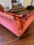 1920s Spanish Revival Tuxedo Couch in Red Velvet For Sale - Image 11 of 12