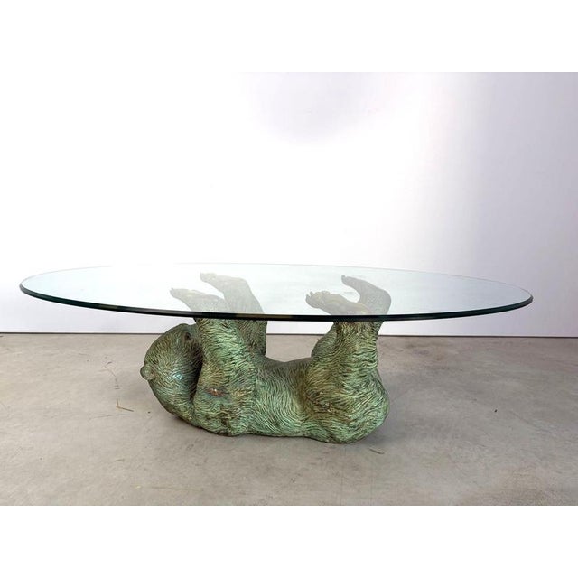 Brass Bear Coffee Table, 1970s For Sale - Image 4 of 12