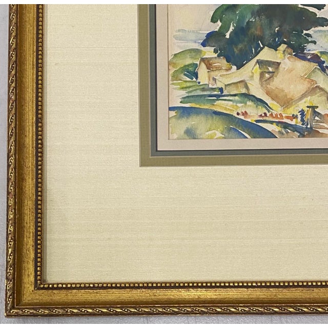 Paint Sinclair Howell Ross "Cottage With an Ocean View" Original Watercolor C.1941 For Sale - Image 7 of 12