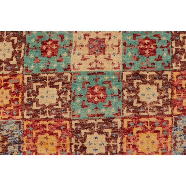 Boho Chic Balochi Hand Knotted Wool Rug - 4'3'' X 6'0'' For Sale - Image 4 of 9