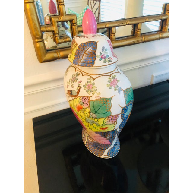 1940s Tobacco Leaf Ginger Jar For Sale - Image 5 of 7