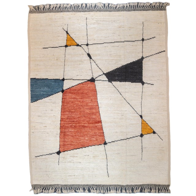 Moroccan Fine Contemporary Moroccan Wool Rug 8'0" X 10'1'' For Sale - Image 3 of 4