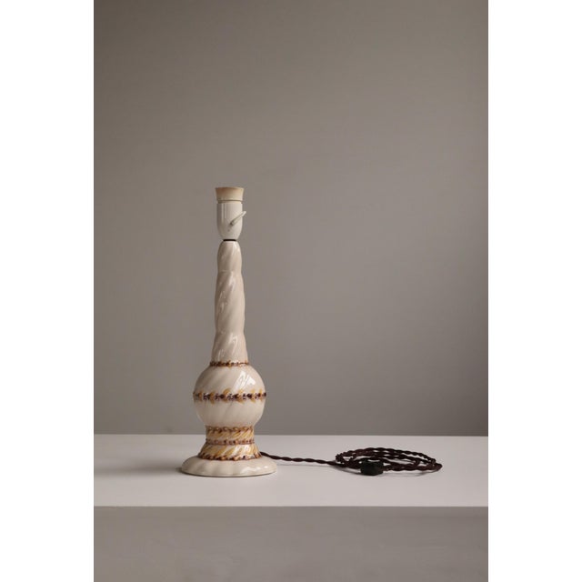 Swedish Grace Porcelain Table Lamp by Louise Adelborg, 1926 For Sale - Image 14 of 16