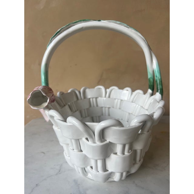 Italian Ceramic Basket by Vietri For Sale In San Francisco - Image 6 of 10