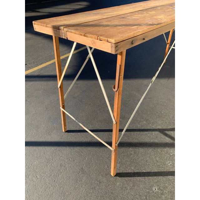 1930s Industrial Wallpaper Hangers Folding Table or Desk For Sale - Image 4 of 12