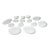 1970s Collection of Milk Glass Leaf Design Serving Dishes- Set of 14 For Sale