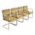 Mies Van Der Rohe Brno Style Mid-Century Modern Chrome Tubular Cantilever Club Chairs, Set of Four For Sale