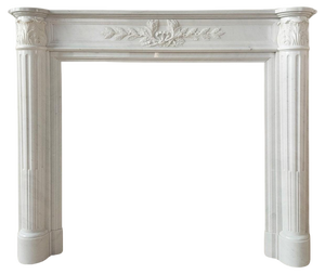Mantle in White Carrara Marble