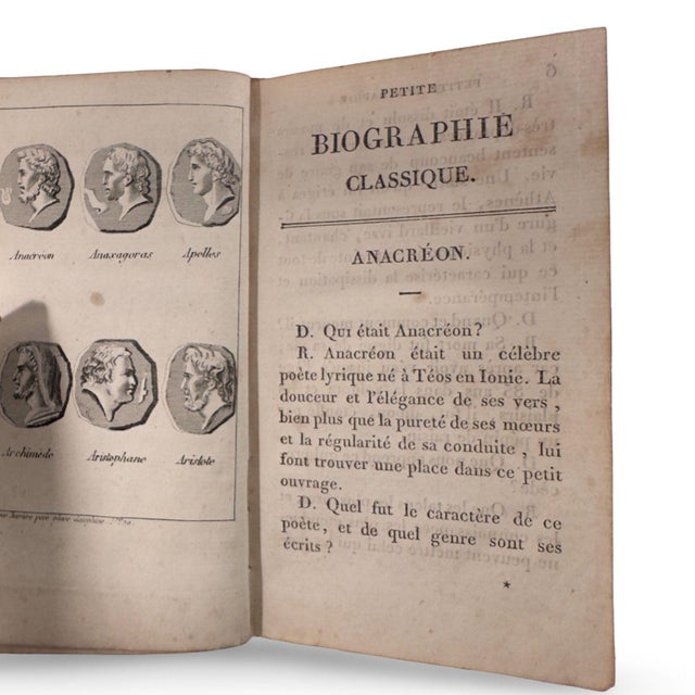 18th–Early 19th Century French Latin History Book - Petite Biographie Classique - Gilt Spine, Marbled Endpapers” For Sale In Philadelphia - Image 6 of 9