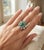 Metal Natural Emerald & Diamond Ring in 18k Gold For Sale - Image 7 of 7