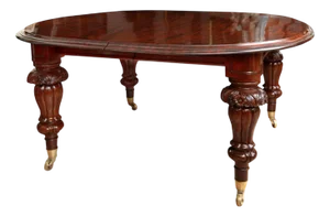 Antique Victorian English Extendable Table in Mahogany, 1800s