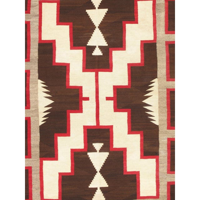 Early 20th Century A rare and striking Navajo Rug early 20th-century Navajo weaving, Crystal-style For Sale - Image 5 of 16