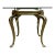 Vintage Hollywood Regency Labarge Style Brass and Glass Side End Coffee Table For Sale