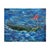 Dark blue seascape landscape by Houston, TX artist Moisés Villafuerte. The painting depicts a stormy sea with a green...