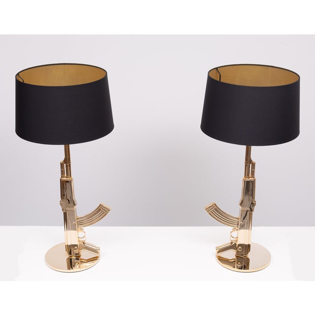 Vintage Ak 47 Kalashnikov Table Gun Lamps by Philippe Starck for Flos, 2005, Set of 2 For Sale - Image 3 of 15