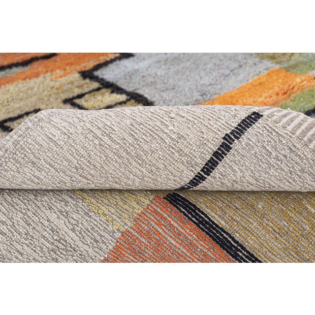 Early 21st Century Hand-Knotted Wool Rug by Azele Studio For Sale - Image 5 of 9