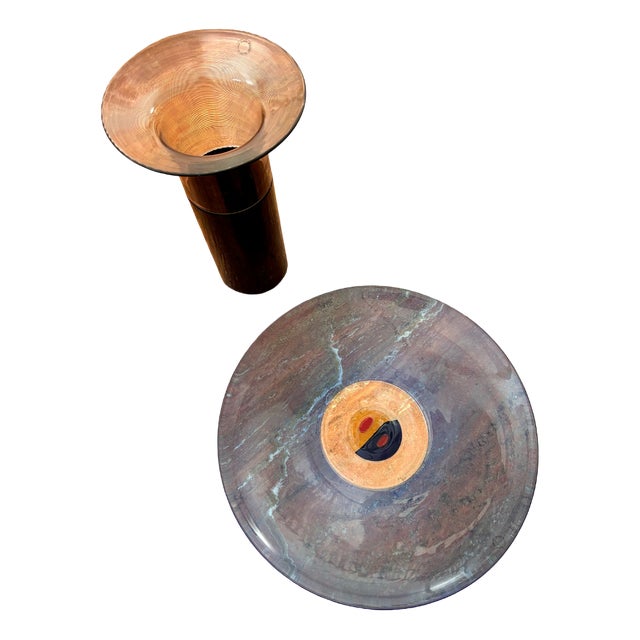 Plate and Vase by Tapio Wirkkala for Venini, 1986 / 1990, Set of 2 For Sale