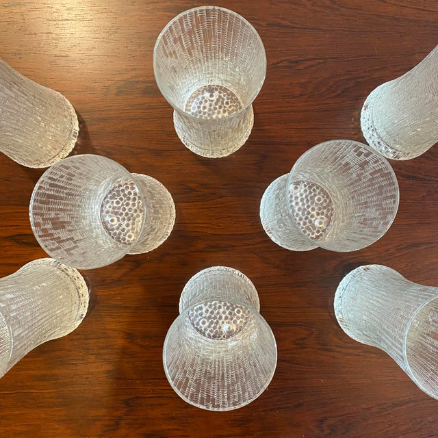 Glass Mid 20th Century Mid-Century Iittala "Ultima Thule" Drinking Glasses by Tapio Wirkkala - Set of 8 For Sale - Image 7 of 14
