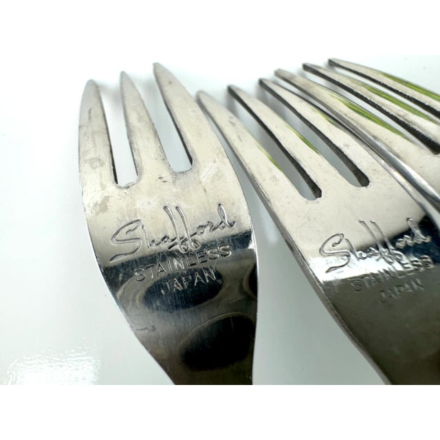 Green Vintage Stafford Japan Ceramic Serving Platter & Utensils- 4 Pieces For Sale - Image 8 of 12