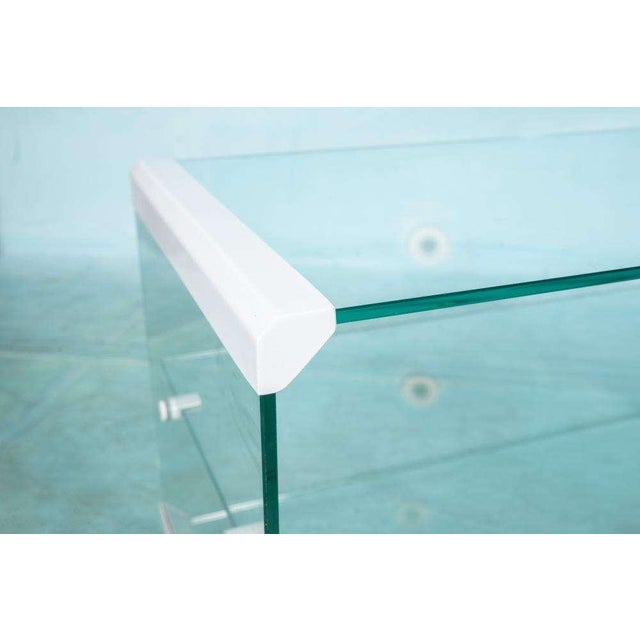 Vintage Bar Cart in Glass For Sale - Image 10 of 12