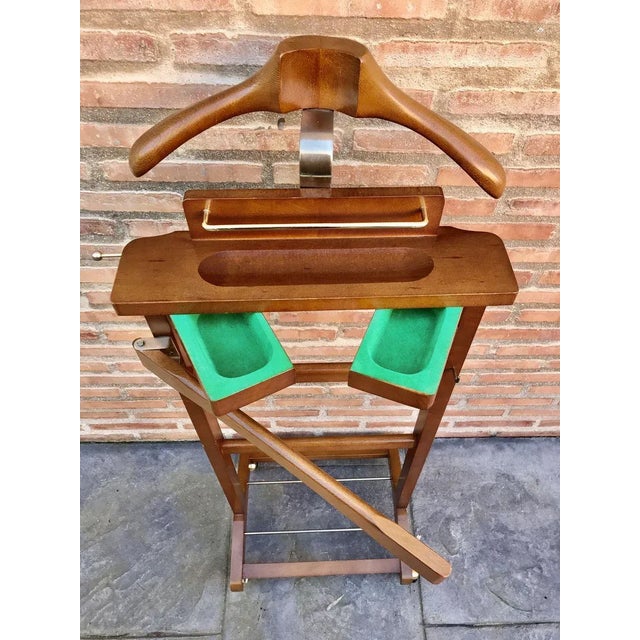 Wood Mid Century Modern Italian Wood Valet Stand, 1960s For Sale - Image 7 of 13