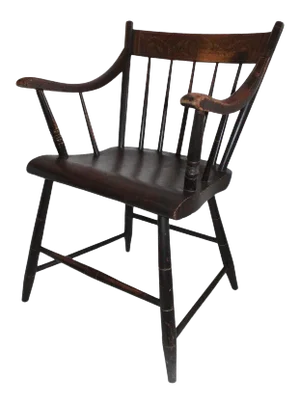 Early Original Paint Decorated 19th Century Hitchcock Armchair