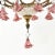 Brass Vintage Petite European Brass and Ceramic Rose Chandelier For Sale - Image 8 of 14