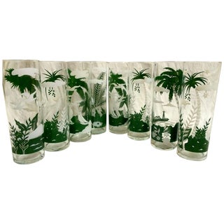 Tropical Highball Glasses - Set of 8 For Sale