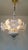 Italian Vintage Italian White Murano Styled Calla Lilly Chandelier Brass Lighting 1970s For Sale - Image 3 of 17
