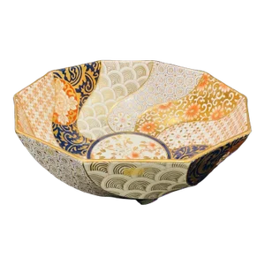 Antique Japanese Imari Pre-1920 Decagon Bowl