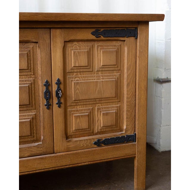 1970s Henning Kjærnulf Danish Oak Sideboard, Attributed For Sale In Columbus - Image 6 of 14