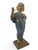 Indian Hindu Female Attendant Abhaya Mudra Carved Wood Folk Art Statue For Sale - Image 9 of 12