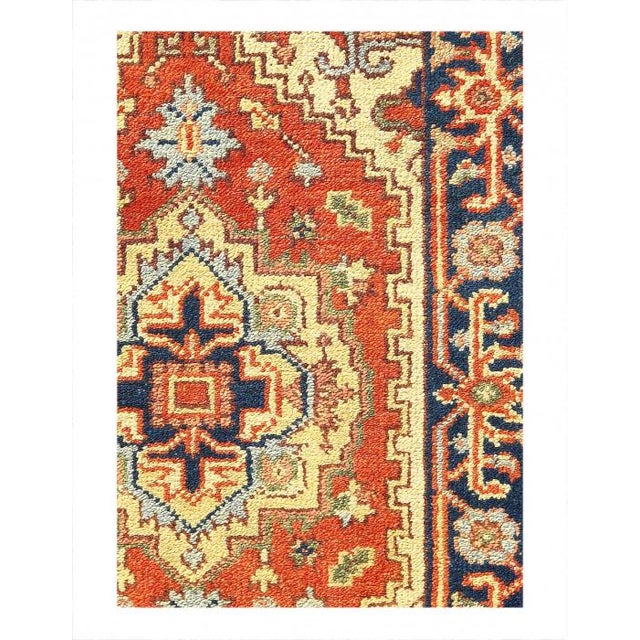 Indo Serapi design rug. Handmade Hand-knotted in fine lambswool. Lamb's Wool on a Cotton Foundation Vegetable Dyed Hand-...