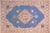 Boho Chic Vintage 1990's Blue/Beige Wool Rug - 7'10'' X 10'11'' For Sale - Image 9 of 10