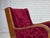 Danish Relax Armchair in Red Furniture Velour and Oak Wood, 1950s For Sale - Image 4 of 18