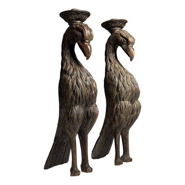 Hand-Carved Eagle Statues, 1800s, Set of 2 For Sale