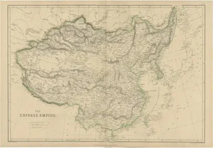 Antique Map of the Chinese Empire by W. G. Blackie, 1859