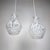 Mid-Century Modern Mid-Century White and Clear Murano Glass Pendant Lamps, Italy, 1970s, Set of 2 For Sale - Image 3 of 7