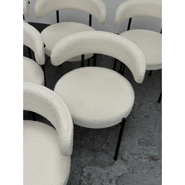 Textile Omar De Biaggio for Cb2 Inesse Dining Chairs, Set of Six For Sale - Image 7 of 11