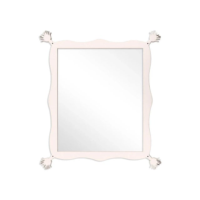 Contemporary Fleur Home Carnival Iko Iko Rectangle Mirror in Frosted Petal, 39x51 For Sale - Image 3 of 3